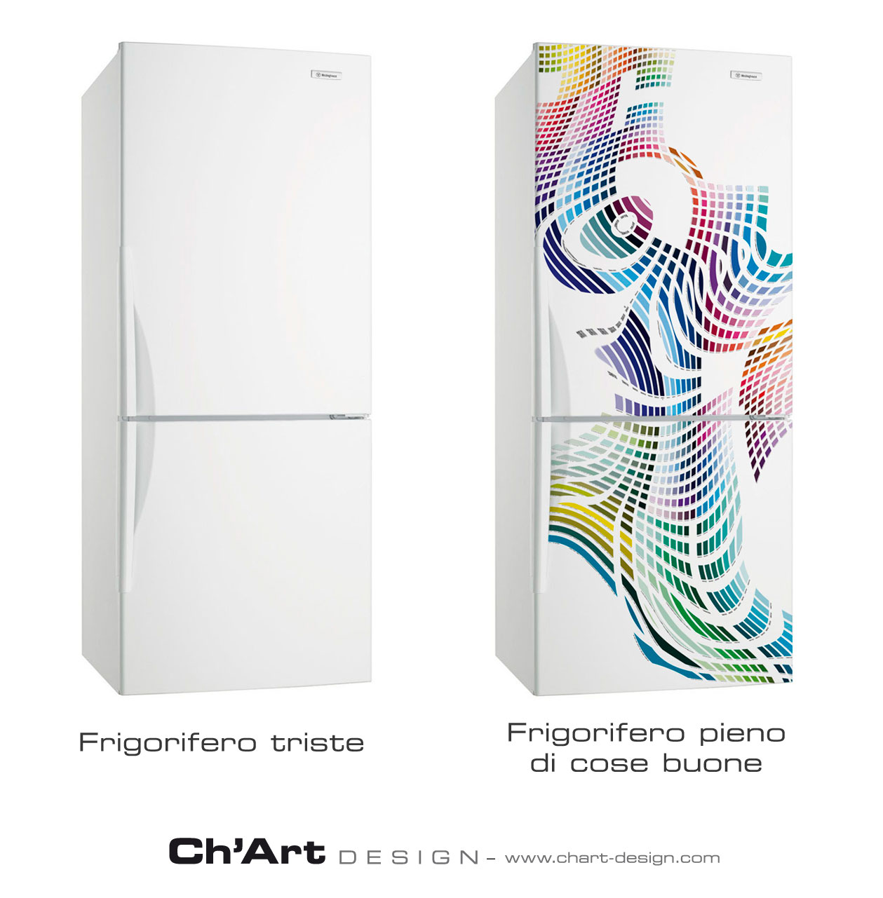 Ch'Art applicato su frigorifero